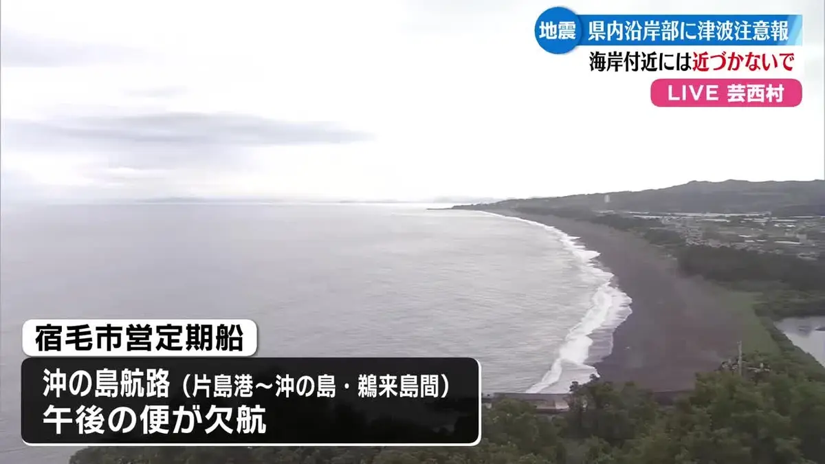 日テレNEWS NNN 6月8日(月) 11:55 《津波注意報で避難指示》市町村の