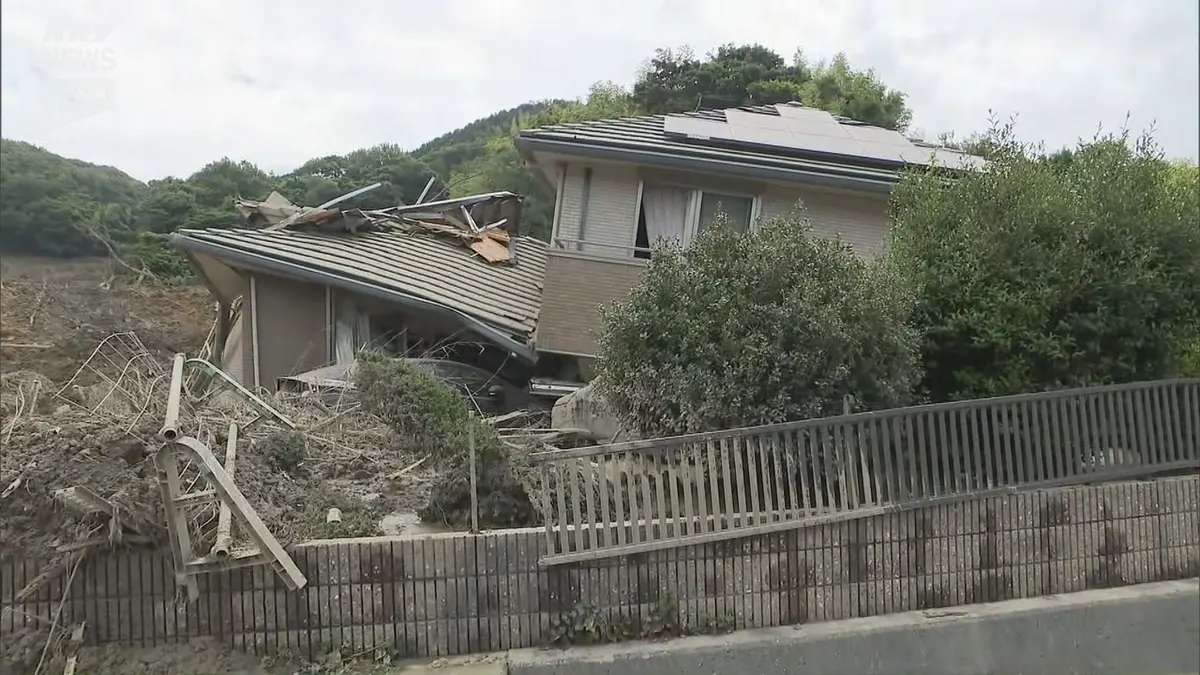 日テレNEWS NNN 6月28日(日) 12:04 平生町の土砂災害 「ため池が緩衝の