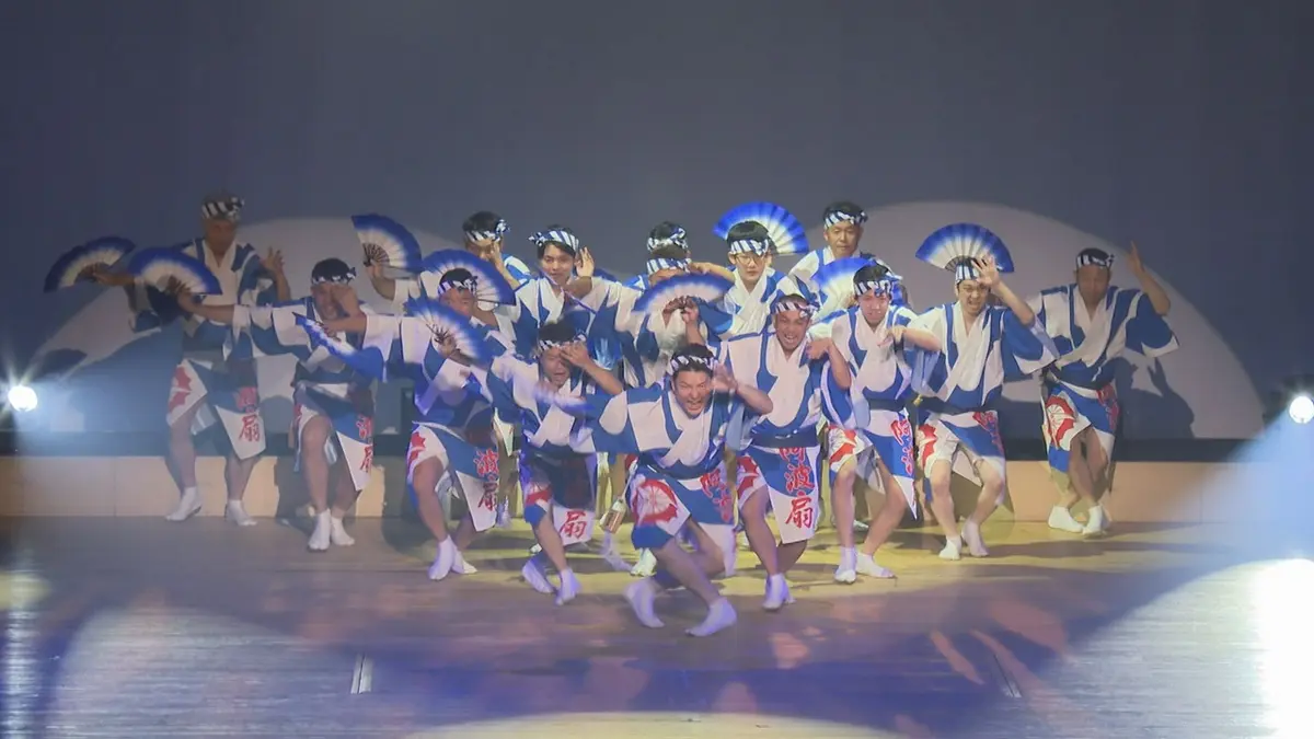 日テレNEWS NNN 8月12日(水) 17:18 有名連が華麗なステージ 選抜阿波