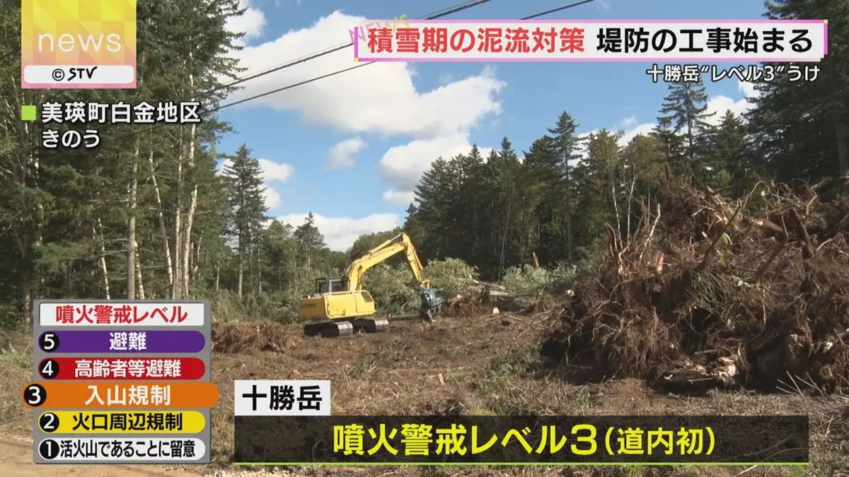 日テレNEWS NNN 9月17日(木) 6:55 【噴火警戒レベル3の十勝岳】積雪期