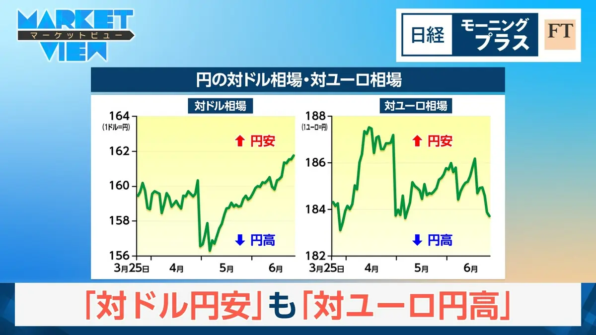 日経モープラFT 6月25日(木)放送分 マーケットビュー「対ドル円安」も 