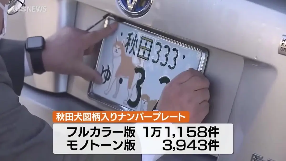 日テレNEWS NNN 5月2日(土) 11:56 秋田犬のナンバープレート 1万5000件