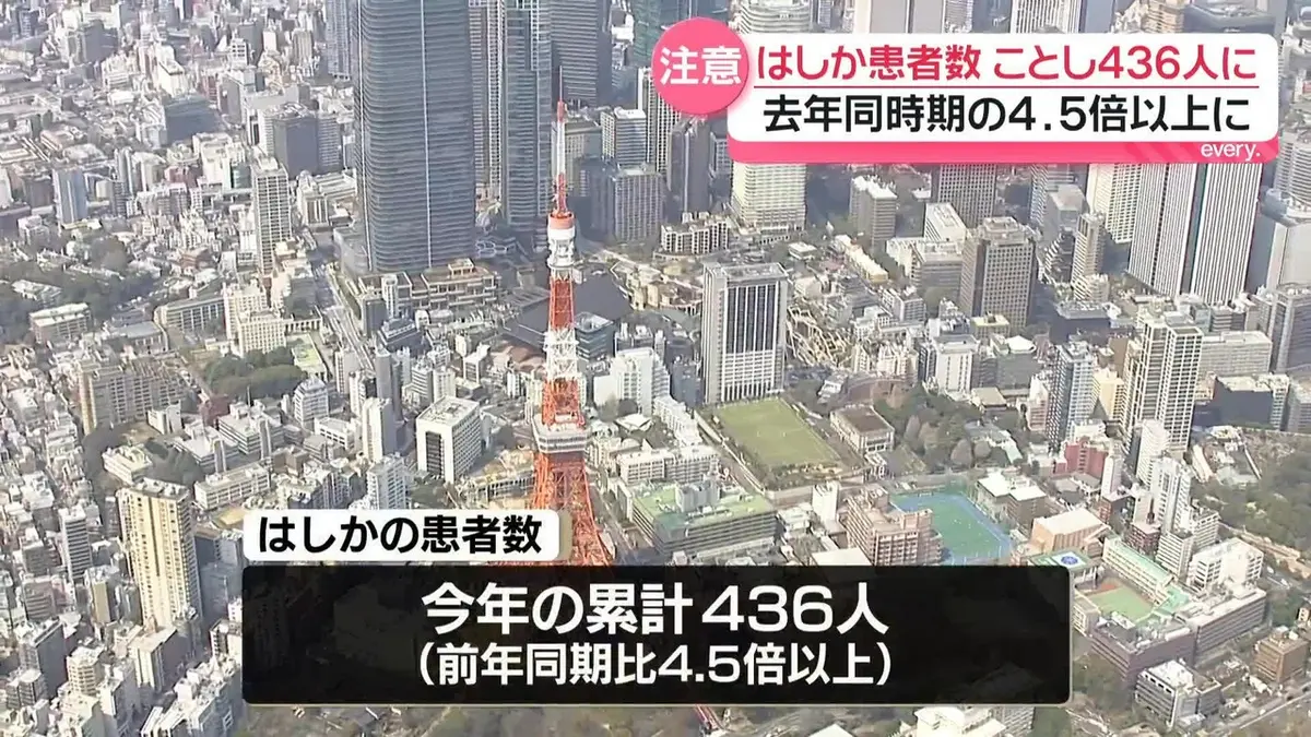 日テレNEWS NNN 5月8日(金) 16:07 はしか感染者数、ことし累計436人に