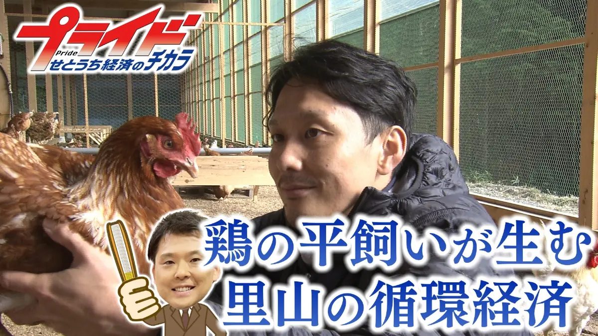 プライド せとうち経済のチカラ 1月31日(土)放送分 ニワトリの平飼いを