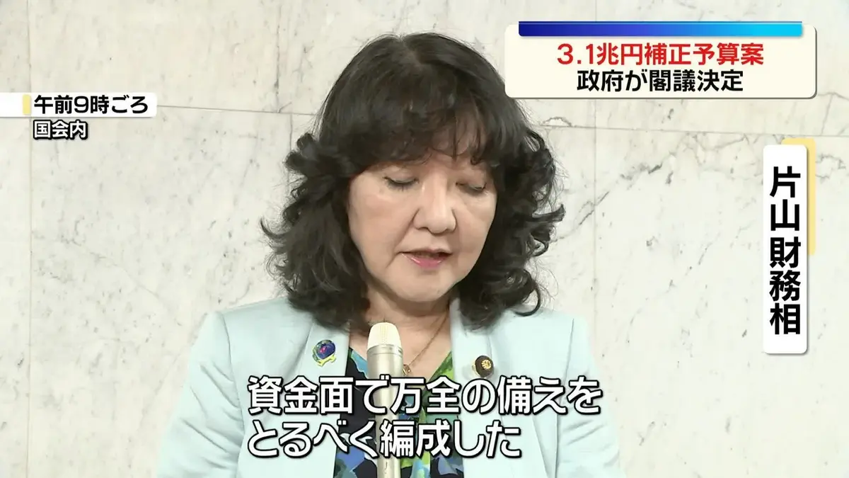 日テレNEWS NNN 6月3日(水) 11:59 総額約3.1兆円…今年度の補正予算案を