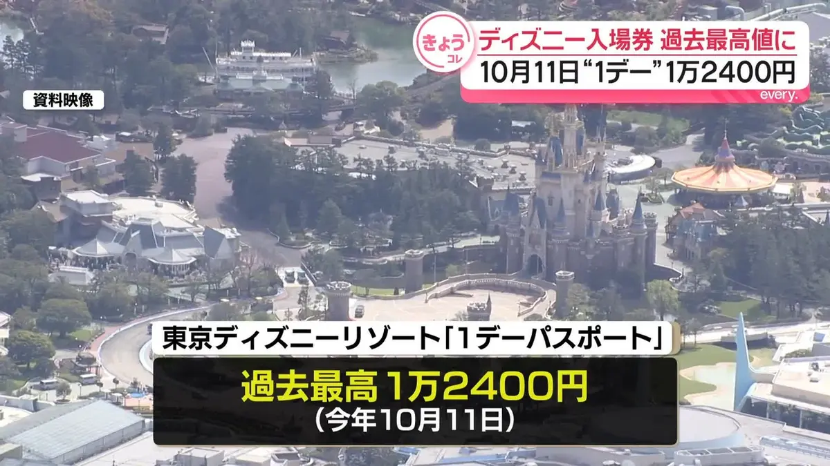 只今、通常配送　ディズニー14点 日テレNEWS NNN 7月14日(火) 19:20 ディズニー入場券価格、過去最高へ