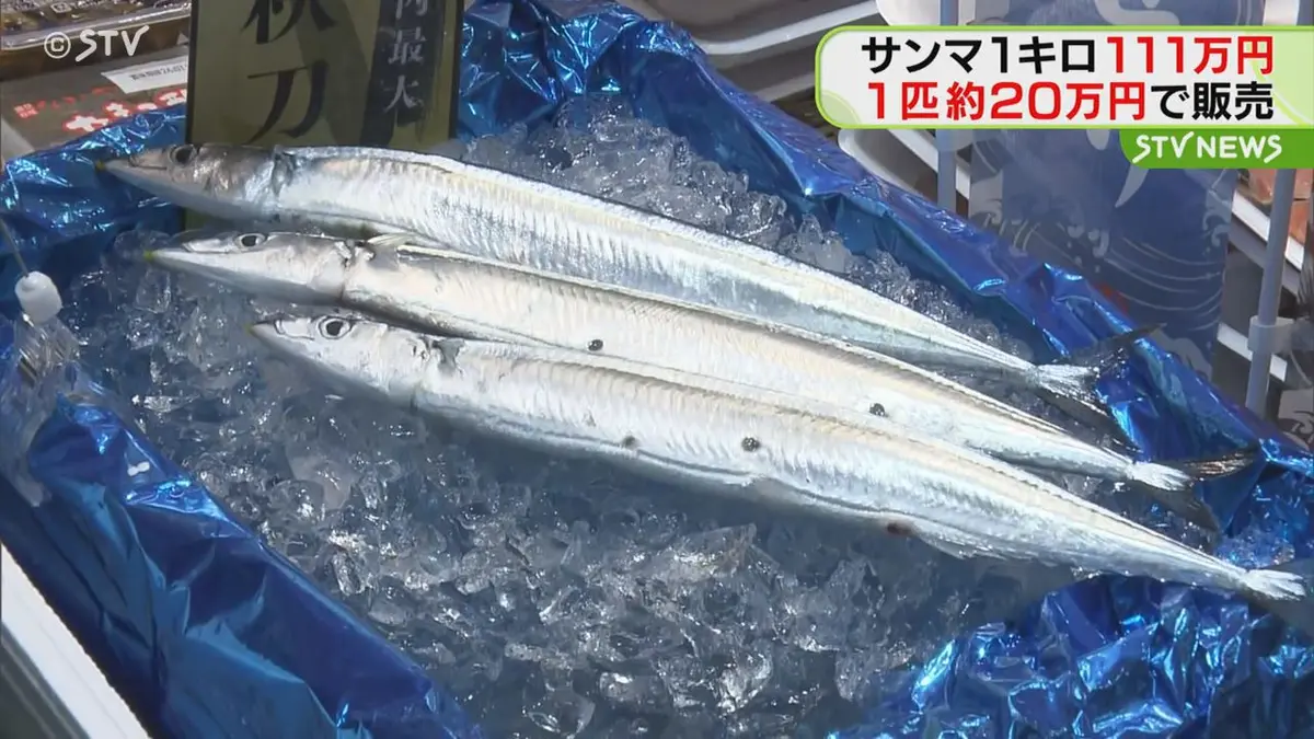 日テレNEWS NNN 7月10日(金) 11:53 サンマ1匹21万6000円 札幌で初競り