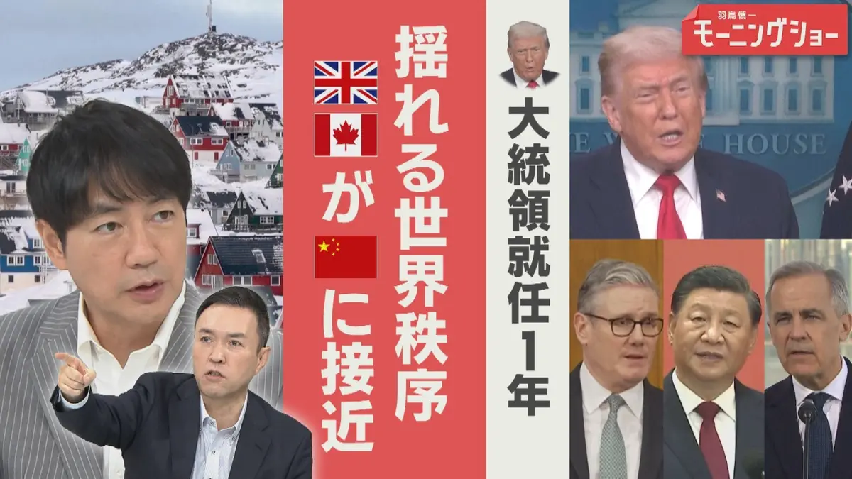 羽鳥パネル】羽鳥慎一モーニングショー 1月22日(木)放送分 トランプ氏就任1年 欧州と亀裂 中国と接近も  思惑は｜報道／ドキュメンタリー｜見逃し無料配信はTVer！人気の動画見放題