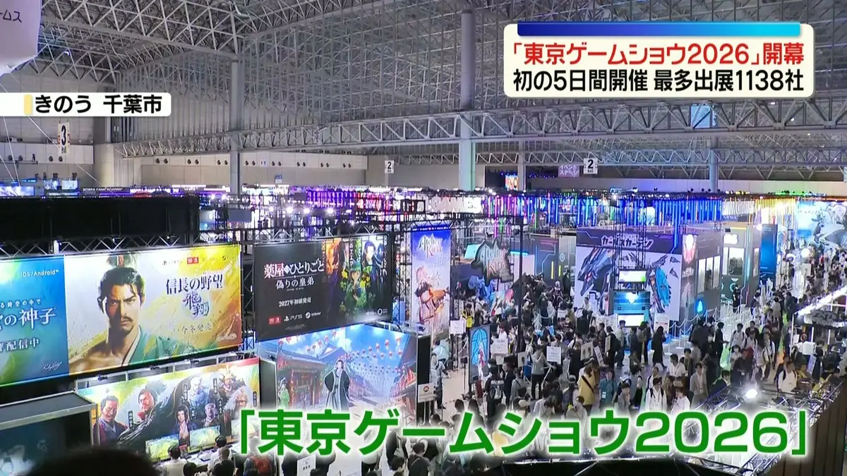 日テレNEWS NNN 9月18日(金) 1:49 「東京ゲームショウ2026」開幕 最多