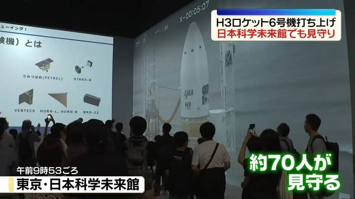日テレNEWS NNN 6月12日(金) 15:35 H3ロケット6号機の打ち上げ見守る