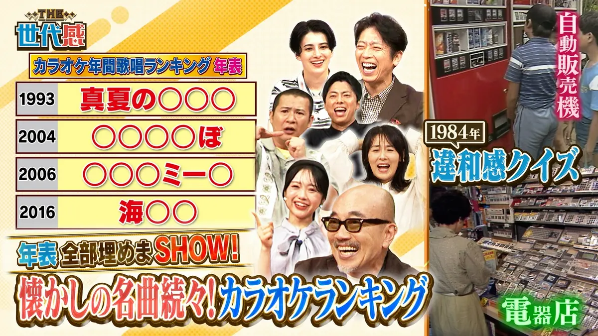 THE世代感 8月29日(土)放送分 竹中直人が大暴れ！1984年映像違和感
