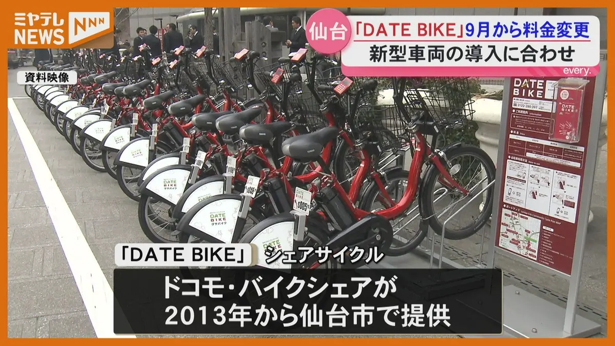 日テレNEWS NNN 6月24日(水) 19:11 シェアサイクル「DATE BIKE」新型
