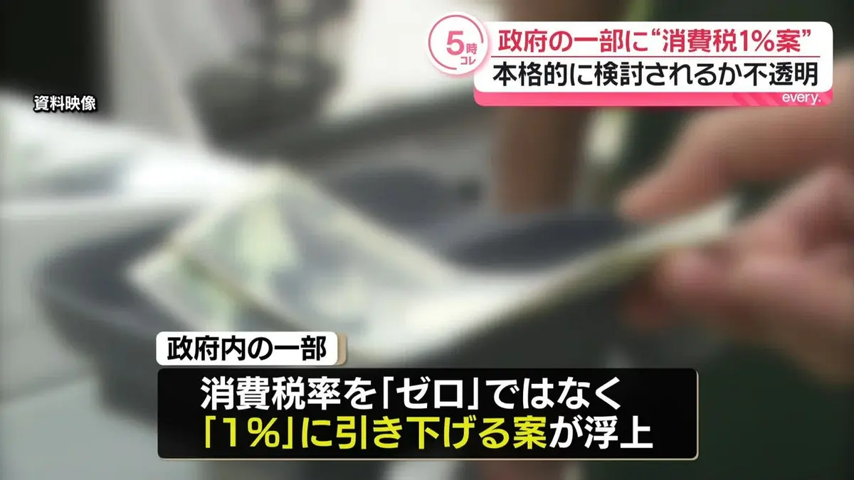 日テレNEWS NNN 4月22日(水) 17:32 消費税率「1％」に引き下げ案…政府