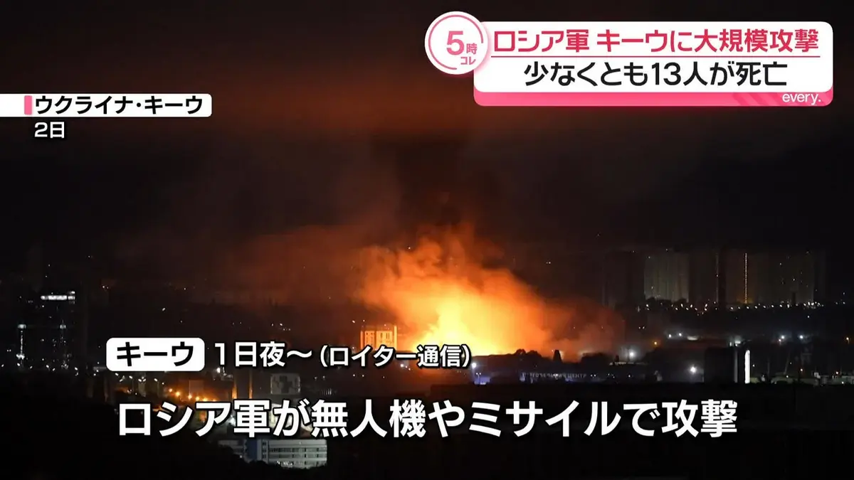 日テレNEWS NNN 7月2日(木) 17:31 ロシア軍、キーウに大規模攻撃