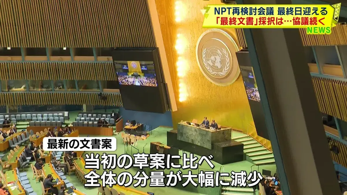 日テレNEWS NNN 5月23日(土) 7:18 NPT再検討会議、最終日迎える 「最終