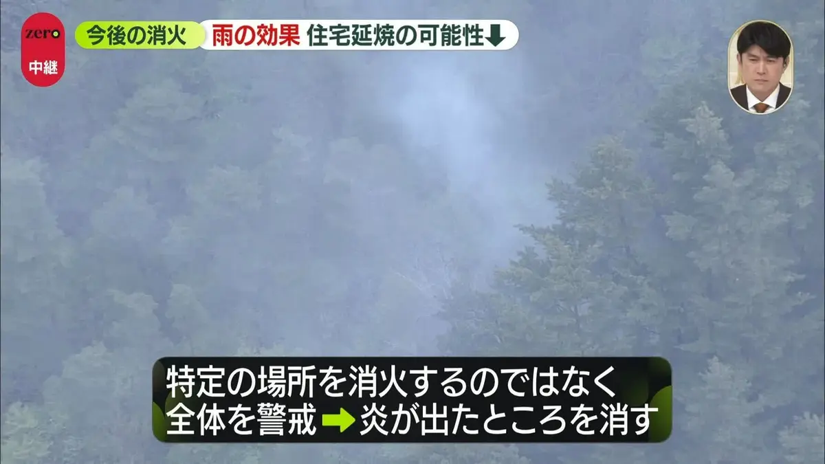 日テレNEWS NNN 4月29日(水) 0:05 【中継】“雨の効果”住宅延焼の可能性