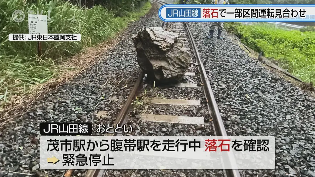 日テレNEWS NNN 6月23日(火) 18:27 【重さ約3トン】JR山田線で線路上に