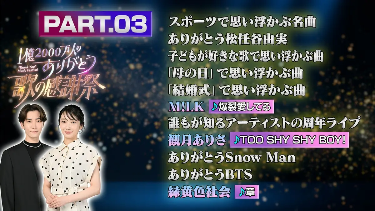 1億2000万人のありがとう 歌の感謝祭 5月6日(水)放送分 PART3 20時51分