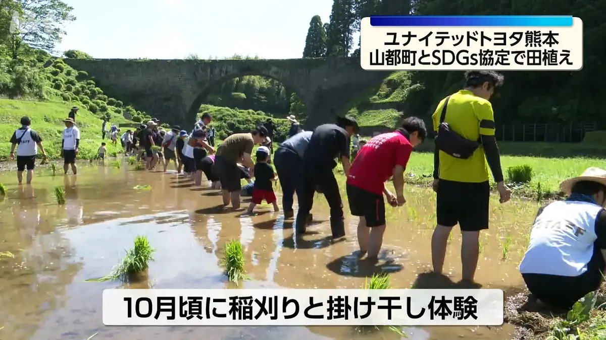 日テレNEWS NNN 6月10日(水) 13:55 子どもの田植え体験会 SDGs協定を