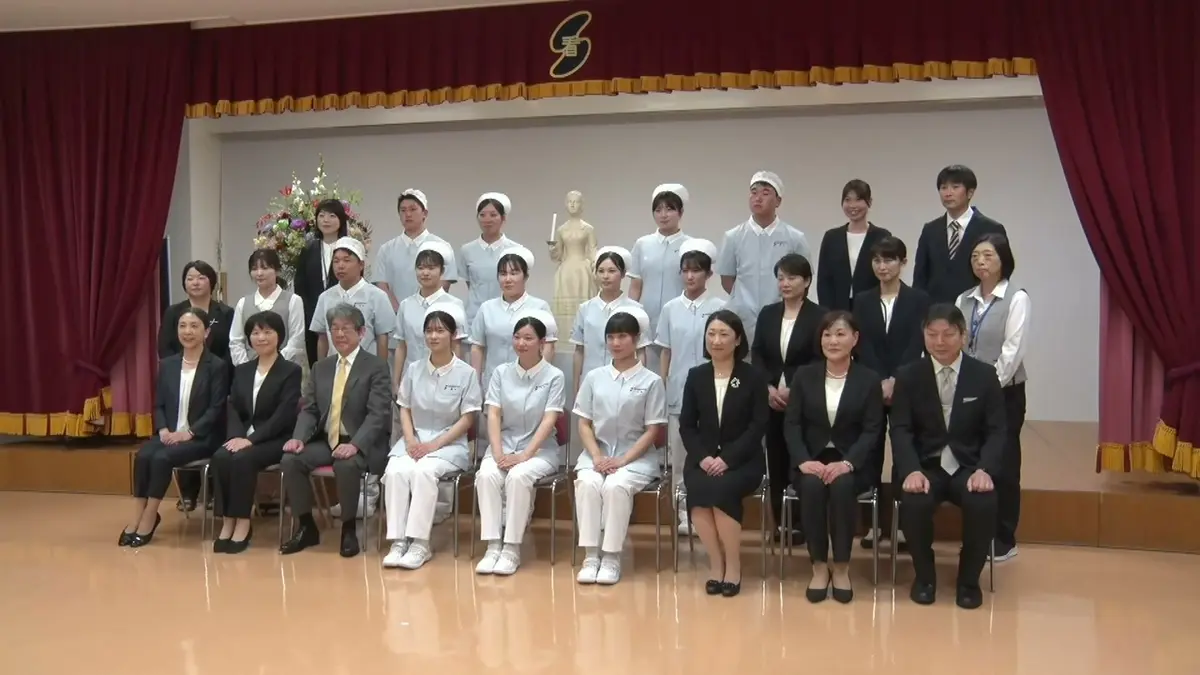 日テレNEWS NNN 5月20日(水) 11:57 最後の“戴帽式” 閉校する佐渡市の
