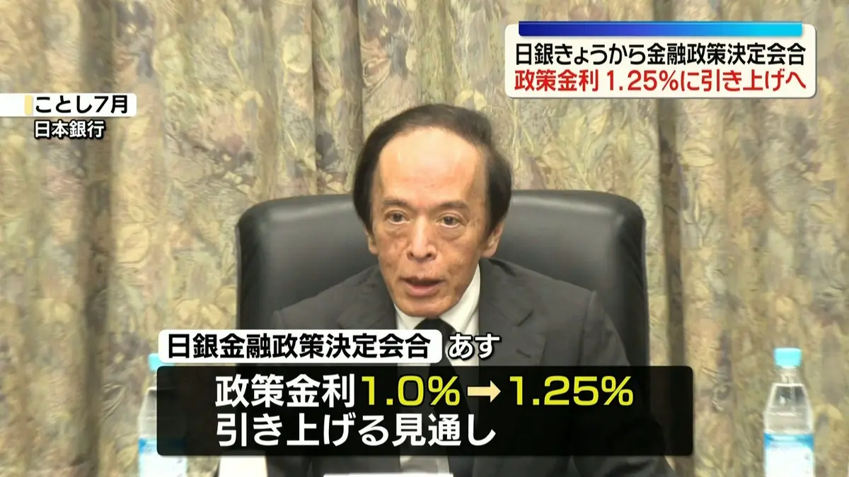 日テレNEWS NNN 9月17日(木) 11:48 日銀、政策金利を1.25％に引き上げ