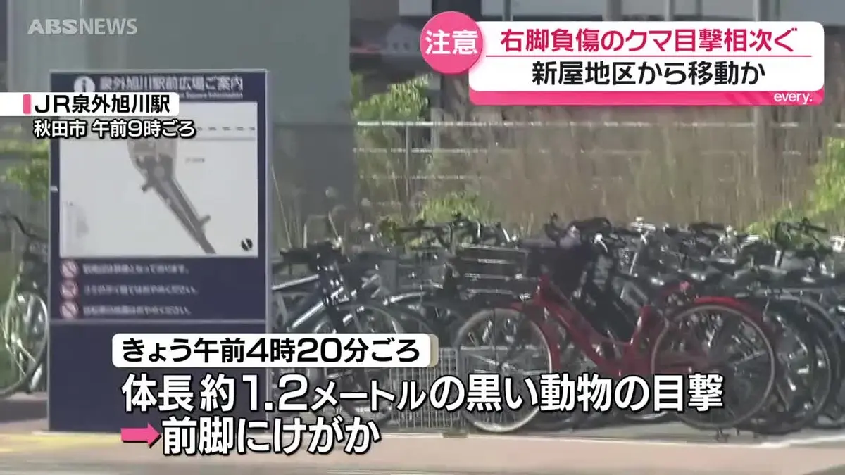 日テレNEWS NNN 5月18日(月) 18:29 秋田市外旭川地区で住宅地でのクマ