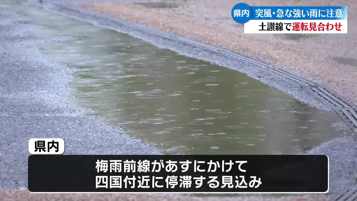 日テレNEWS NNN 6月25日(木) 11:51 県内の雨 鉄道に運休など影響【高知