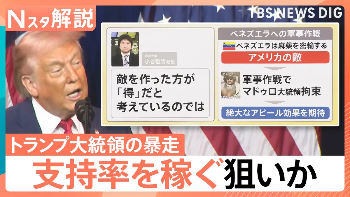 TBS NEWS DIG Powered by JNN 1月9日(金)放送分 暴走？トランプ氏、背景に中間選挙 【Nスタ】｜報道／ドキュメンタリー｜見逃し無料配信はTVer！人気の動画見放題