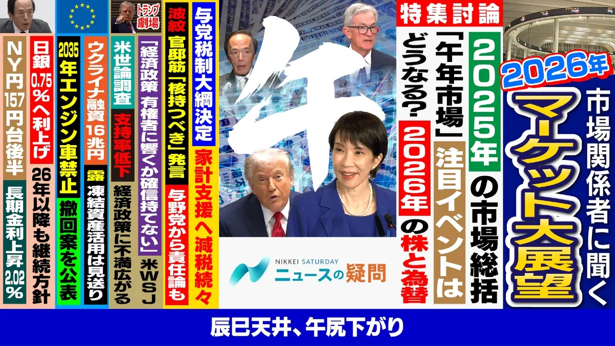 日経サタデー ニュースの疑問 12月20日(土)放送分 広木隆氏×木野内栄治