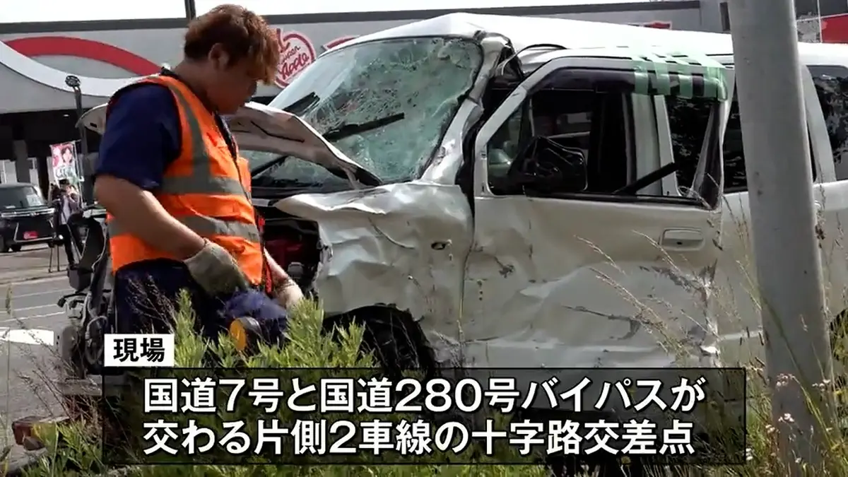 日テレNEWS NNN 6月4日(木) 12:33 軽乗用車と大型ダンプが衝突 2人死傷