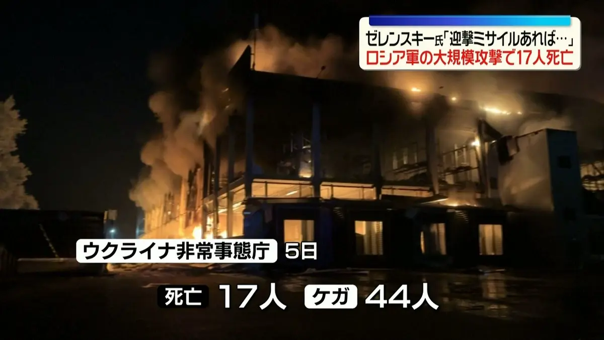 日テレNEWS NNN 8月5日(水) 21:43 ウクライナ首都などにロシア軍が大