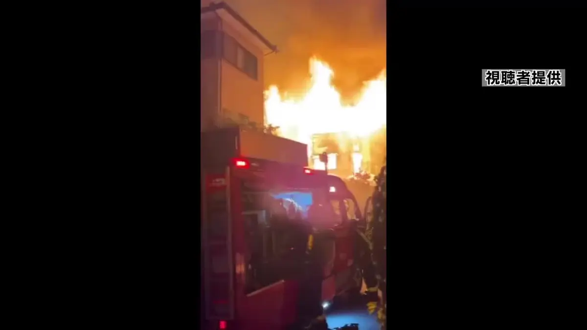 日テレNEWS NNN 6月18日(木) 18:39 高知市で住宅1棟を全焼する火事