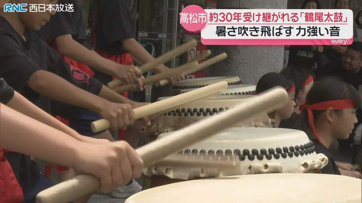 日テレNEWS NNN 7月15日(水) 18:44 伝統の「鶴尾太鼓」小学生が披露