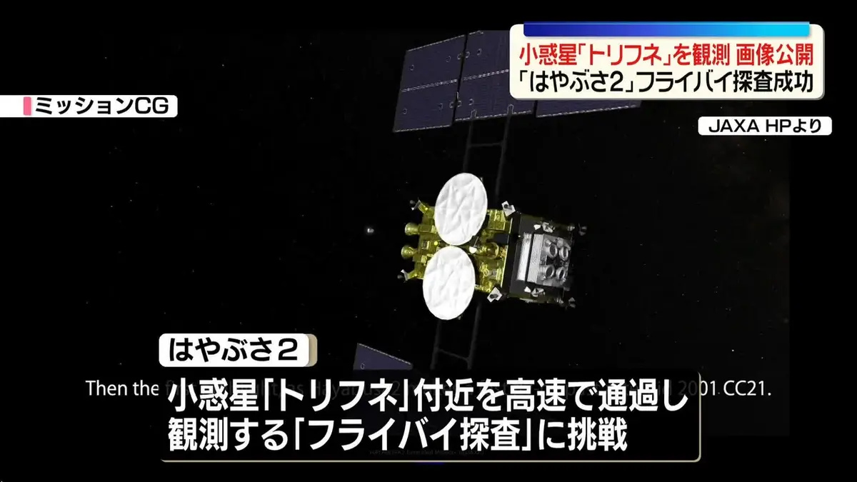 日テレNEWS NNN 7月6日(月) 20:40 「はやぶさ2」フライバイ探査に成功