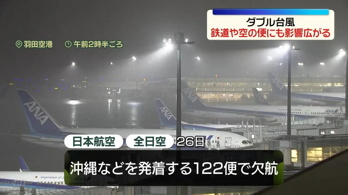 日テレNEWS NNN 6月27日(土) 2:57 台風 交通機関への影響｜報道