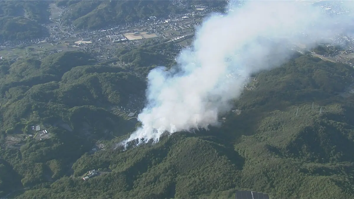 日テレNEWS NNN 5月17日(日) 20:06 山林火災が発生 延焼続く 廃材の火