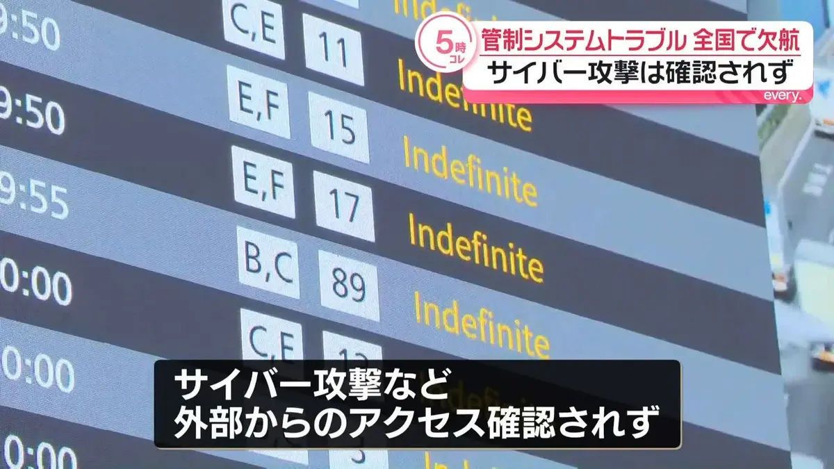 日テレNEWS NNN 4月21日(火) 17:52 航空管制システムにトラブル 日本