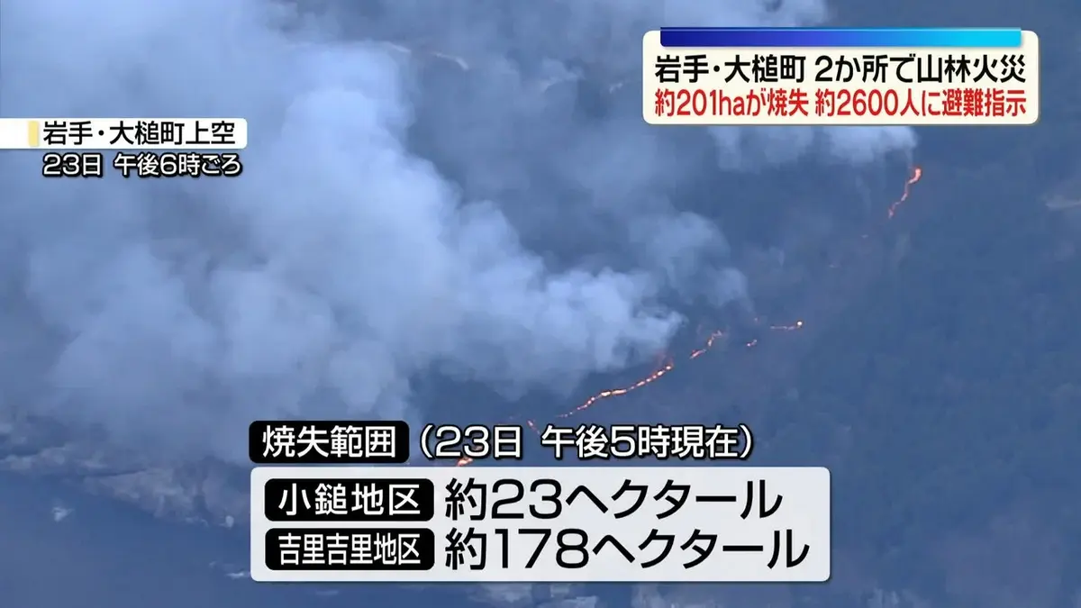 日テレNEWS NNN 4月24日(金) 0:58 岩手・大槌町の山林火災 鎮圧に至ら