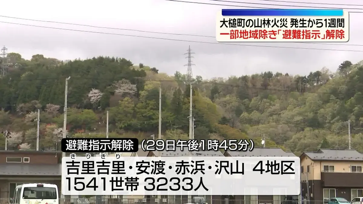 日テレNEWS NNN 4月29日(水) 21:59 岩手・大槌町の山林火災から1週間