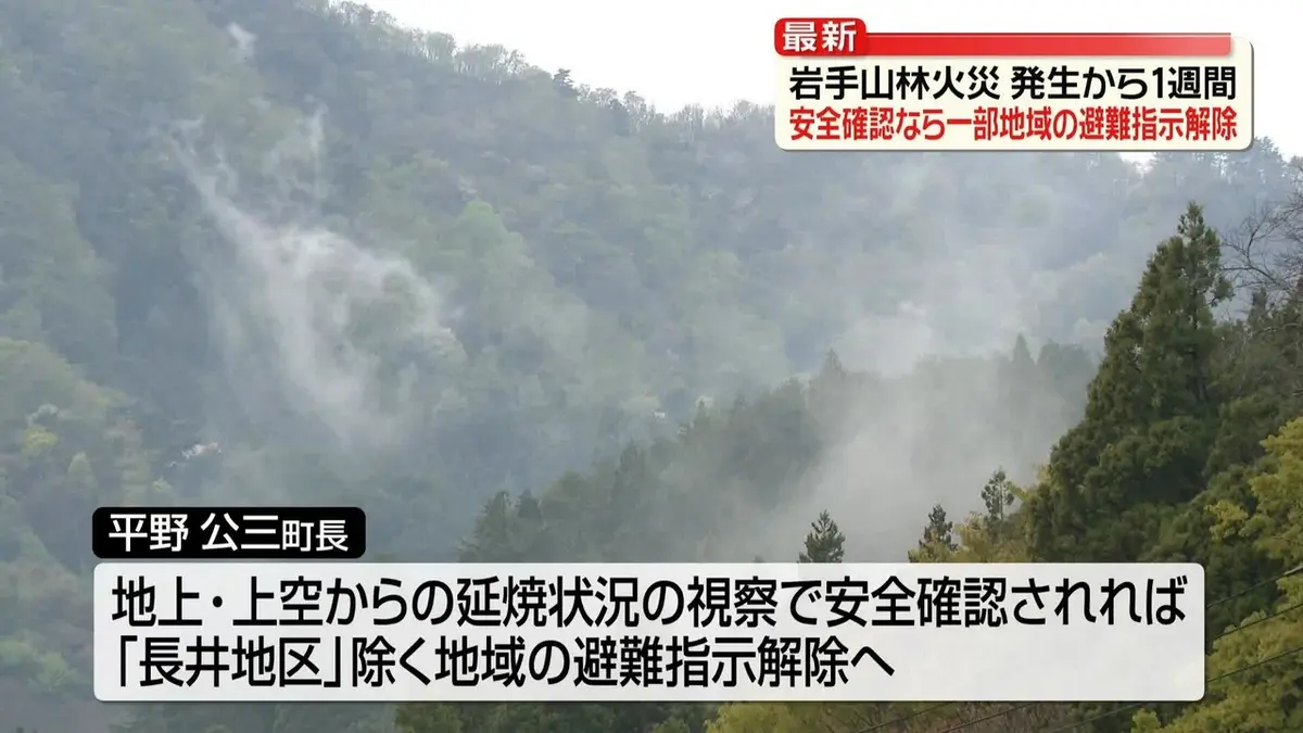 日テレNEWS NNN 4月29日(水) 11:50 山林火災発生から1週間 安全確認