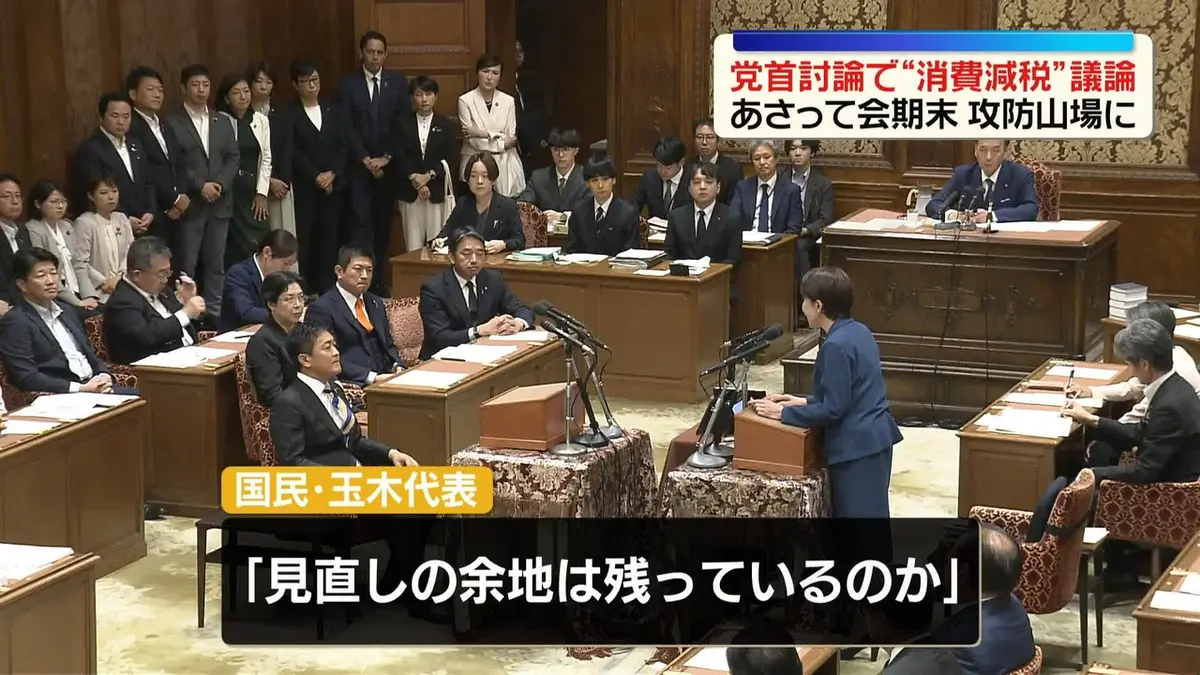 日テレNEWS NNN 7月15日(水) 20:26 党首討論、消費減税など議論