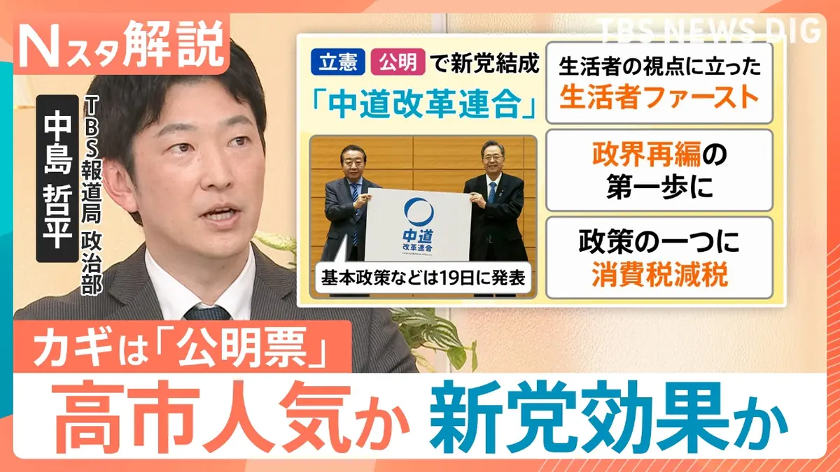 TBS NEWS DIG Powered by JNN 1月16日(金)放送分 立憲・公明の「中道
