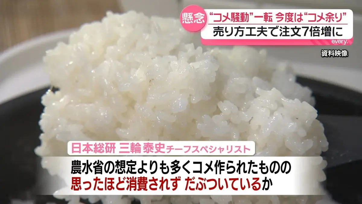 日テレNEWS NNN 6月8日(月) 21:28 コメ騒動が一転…今度は“コメ余り