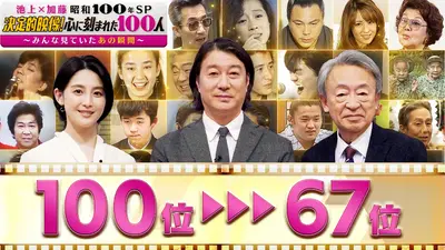 池上彰×加藤浩次 昭和100年SP決定的映像！心に刻まれた100人 12月25日