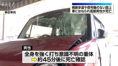 日テレNEWS NNN 6月1日(月) 12:33 車が歩行者をはね 高齢男性が死亡
