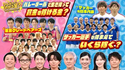 いくらかわかる金？ 7月11日(土)放送分 サッカー＆バレーボール日本