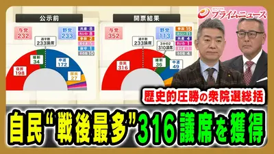 非売品！極めてレアな100枚シート 昭和24年 衆議院議員選挙事務用 加刷 プライムニュース 2月9日(月)放送分 自民“戦後最多”316議席を獲得…衝撃